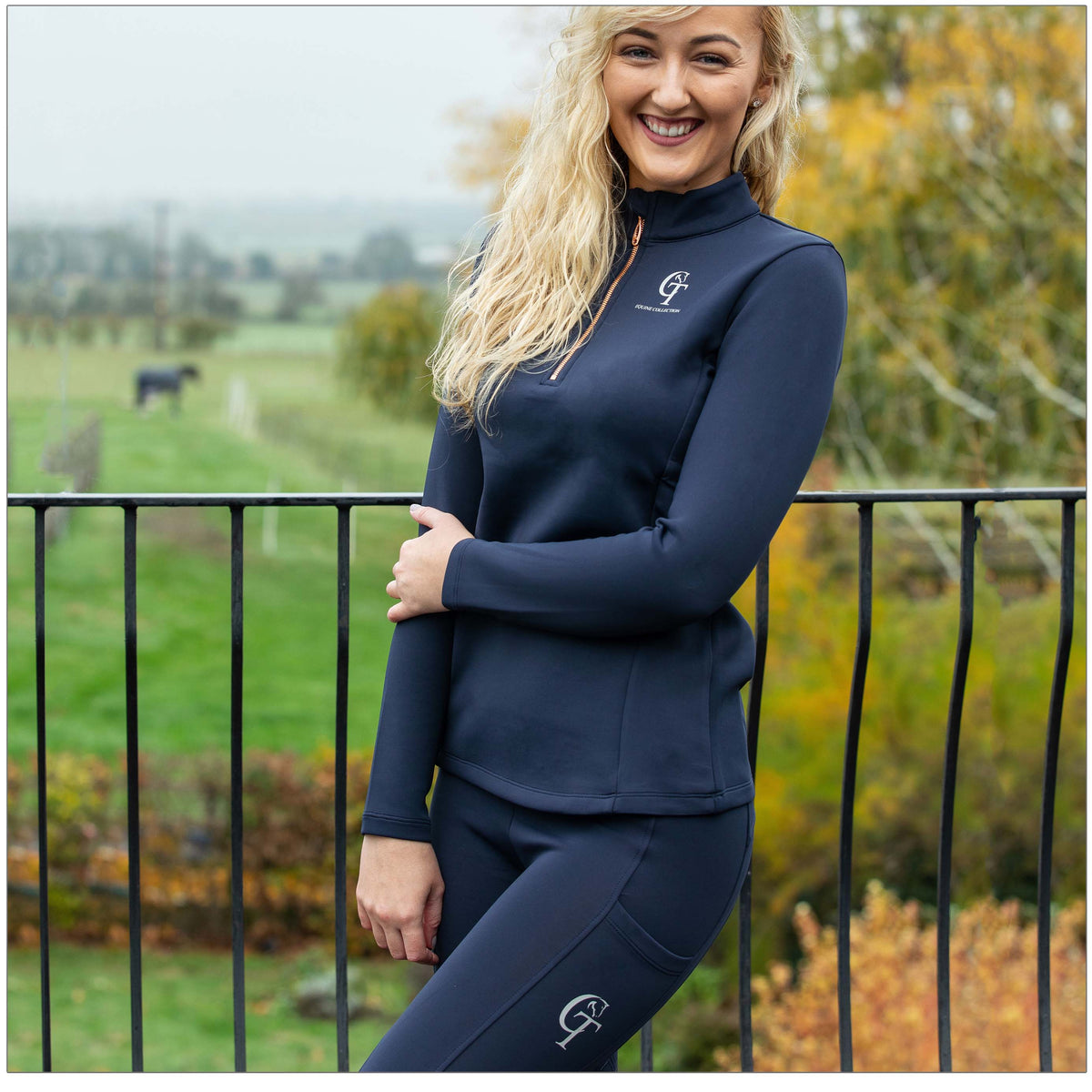 Winter Micro Fleece Riding Leggings® Royal Blue With Full Seat and Deep  Phone Pocket - LuxeEquine