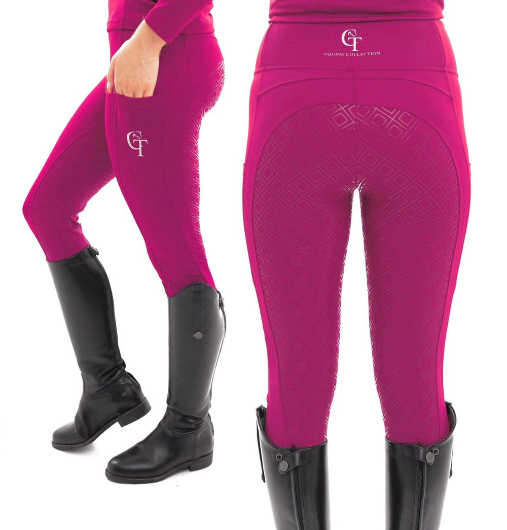 Young Rider Horse Riding Leggings Hot Pink