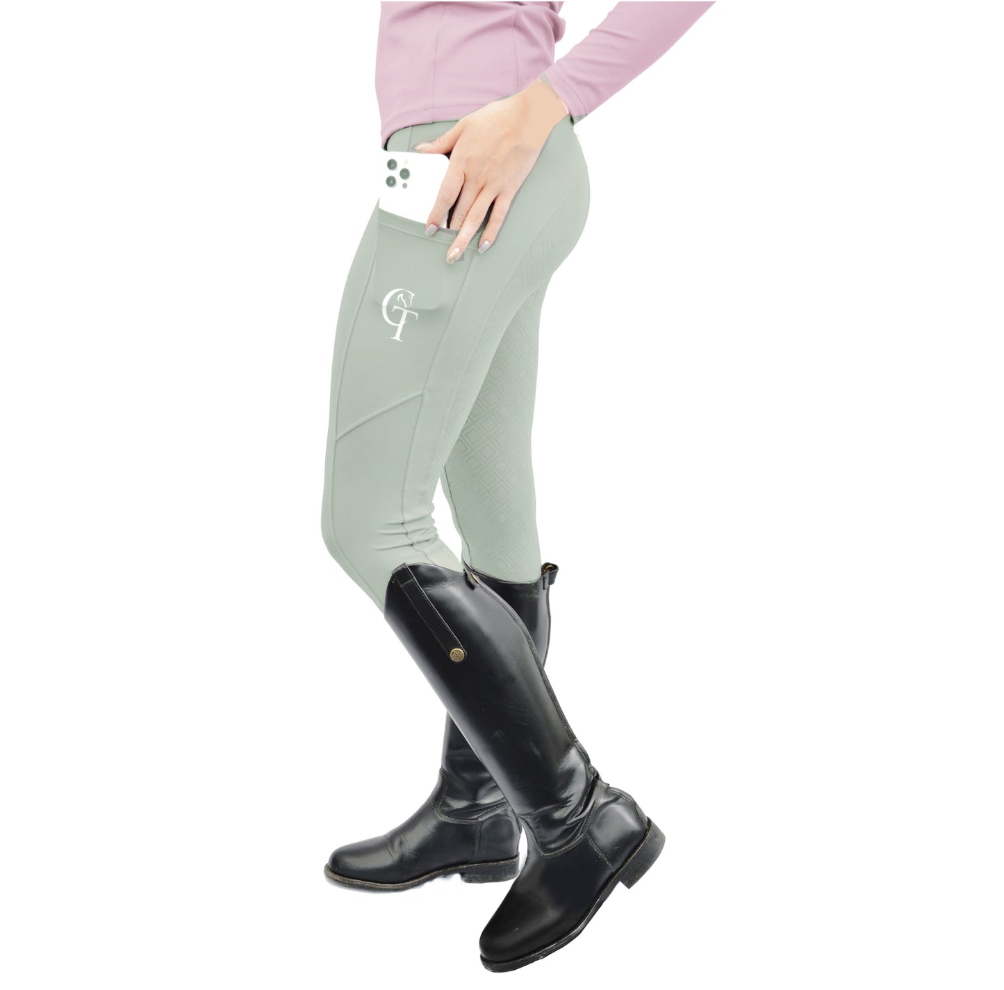 
                  
                    Young Rider Horse Riding Leggings Diamond-Light Grey
                  
                