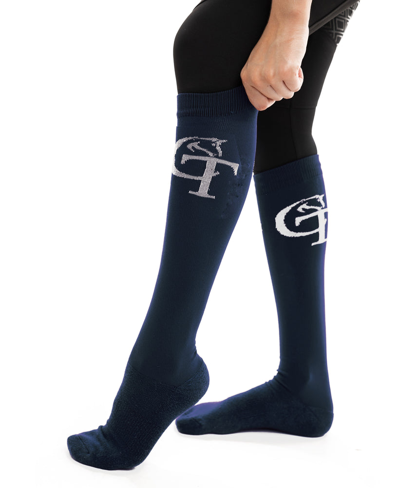 Röhnisch DISTANCE STRIPE - Leggings - Stockings - navy/dark blue