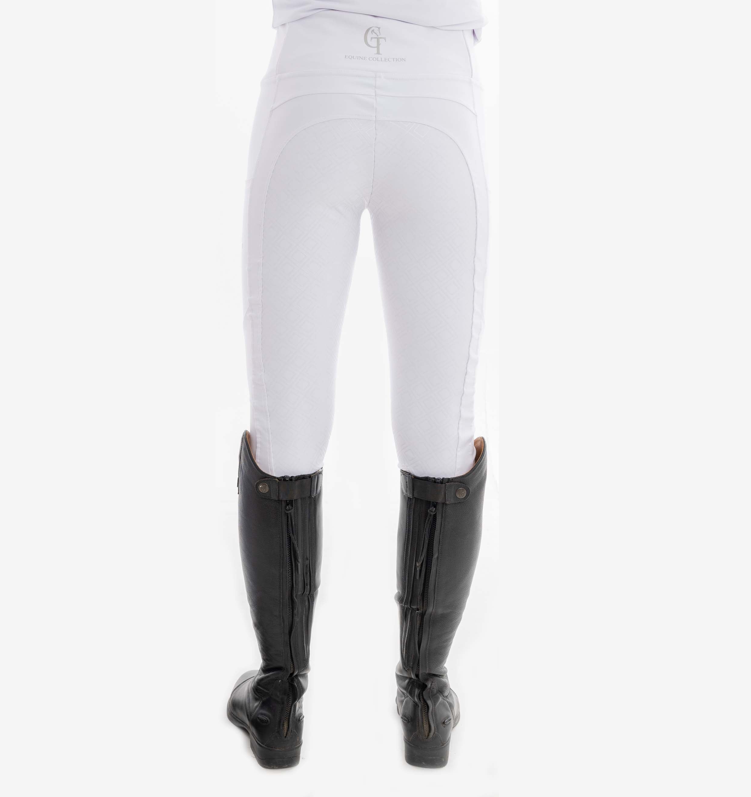 Young Rider White Show Leggings